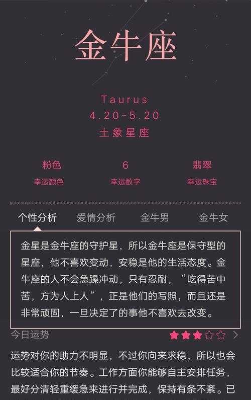 金牛座幸运数字和幸运颜色 