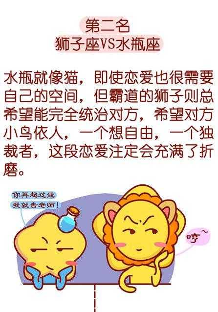 水瓶座追狮子座男生